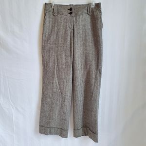 LOFT Marisa Pant High Rise Wide Leg Herringbone 6